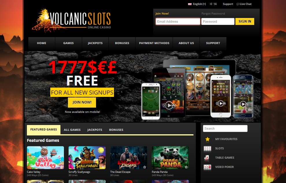 Volcanic Slots casino review