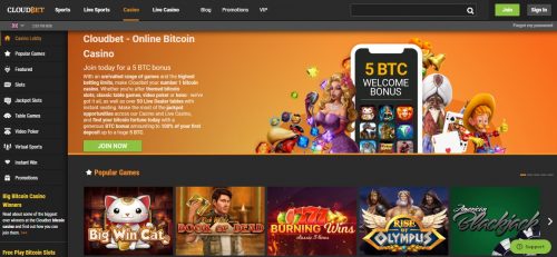 Cloudbet Casino and sportsbook review